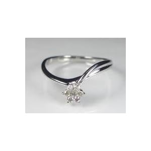 【クリックで詳細表示】K18WGダイヤリング 0.10CT TH5447 9号