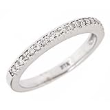 10k White Gold Diamond Wedding Anniversary Band Ring (0.22 Cttw, SI-I Clarity, H-I Color)