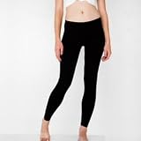American Apparel 8328 Cotton Spandex Jersey Legging, Black, XL
