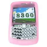 Rim BlackBerry 8300 Curve PDA Smart Phone Premium Pink Silicone Skin Case Cover - Bundled with 12v Rapid Premium Car Charger and Home Travel Wall AC Adapter Charger