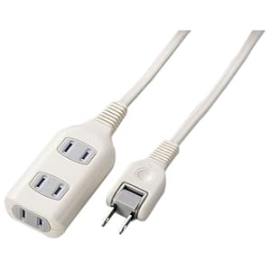 【クリックで詳細表示】ヤザワ 耐トラ付タップ3個口1m白 SH1513WH