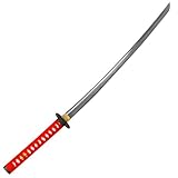 Trademark Katana with Red Dragon Tsuba and Scabbard, 40-Inch