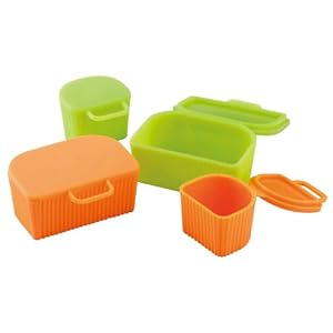 【クリックでお店のこの商品のページへ】フタ付き シリコンカップ (大小セット) 75800