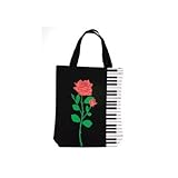 Keyboard with Rose Tote Bag (2350)