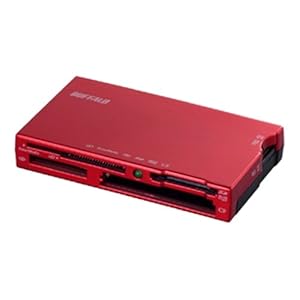 【クリックで詳細表示】BUFFALO カードリーダー/ライター 55メディア対応 レッド BSCRA55U2RD