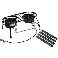 Bayou Classic DB250 Double Burner High-Pressure Cooker with Extension Legs