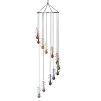 Red Carpet Studio 36 Inch Mosiac Spiral Tune Teardrop Glass Rainbow