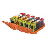 5-Pack Non-OEM Ink w/ Chip for PGI-220BK CLI-221 Canon Pixma Canon iP3600 iP4600 MP560 MP620 MX860 MP980