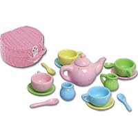 KidKraft Lil' Doll Tea Set w/ Pink Basket