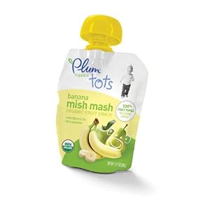Plum Organics Mish Mash, Banana, 3.17-Ounce Pouches (Pack of 16)