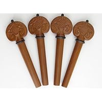 Musaica Fine Fittings - Ornately Carved Viola Pegs in Boxwood