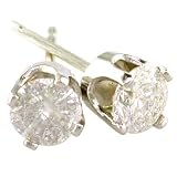 1/5 Carat Diamond Stud Earrings in 14K White Gold