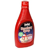 Sorbee Strawberry Syrup, Fat Free with Splenda, 18-Ounce Bottles (Pack of 6)