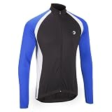 Mens Cool Flo Breathable Cycling Jersey Blue/Black - Long Sleeve