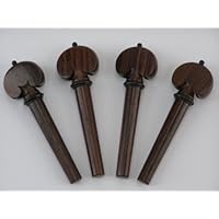 Musaica Fine Fittings - Heart Shaped 4/4 Violin Pegs in Rosewood with Ebony Accents