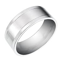 Men's Stainless Steel 8mm Band Ring