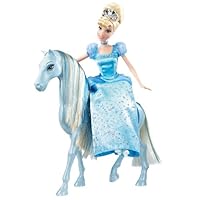 Disney Princess Sparkling Cinderella Princess Doll and Royal Horse