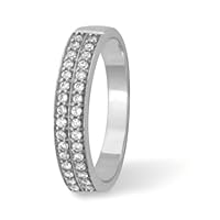 10KT White Gold Round Diamond Wedding Band (1/2 cttw)