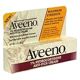 Aveeno 1% Hydrocortisone Anti-Itch Cream, Maximum Strength, 1-Ounce Tubes (Pack of 4)