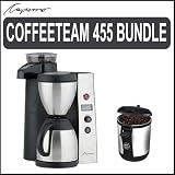 Capresso 455 Coffeeteam Thermal Coffeemaker Burr Combination Stainless Steel w/ ED150 Bean Vac Coffee Canister