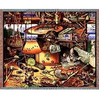 Max in the Adirondacks Woven Throw Blanket (Cat)