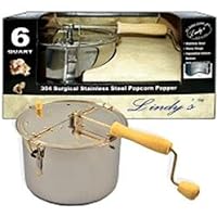 Lindy's 6 Qt Stainless Steel Popcorn Popper