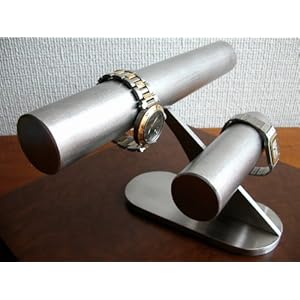 【クリックで詳細表示】ウォッチケース 、ステンレスがとても美しい腕時計スタンド★送料全国600円