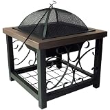 Fire Sense Old World Bronze Finish Cocktail Table Fire Pit