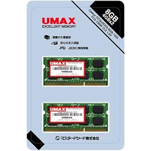 【クリックで詳細表示】UMAX SoDDR3-1333(4GB＊2)Dual Set Castor DCSoDDR3-8GB-1333： パソコン・周辺機器