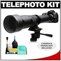 Rokinon 650-1300mm f/8-16 Telephoto Zoom Lens with 2x Teleconverter (=650-2600mm) for Nikon D40, D60, D90, D300, D300s, D3, D3s, D3x, D7000, D3000, D3100 and D5000 Digital SLR Cameras