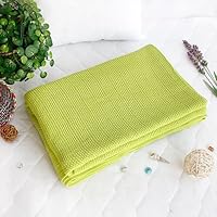 100% Cotton Thermal Cellular Throw Blanket (90 by 108 inches)